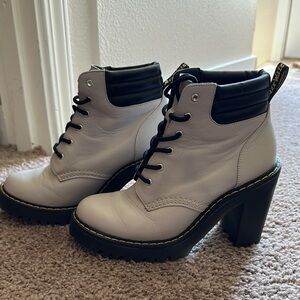 Dr. Martens Persephone Gray Heeled Boots